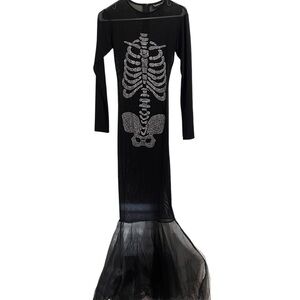 slim fit dress slacks Shimmer Skeleton Costume: Women's Halloween Outfits main image 0